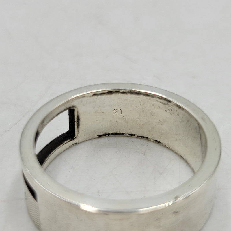 【中古品】【メンズ/レディース】 GUCCI グッチ 925 ブランデッドGリング 指輪 アクセサリー 182-260419-as-21-izu サイズ：21 カラー：シルバー 万代Net店