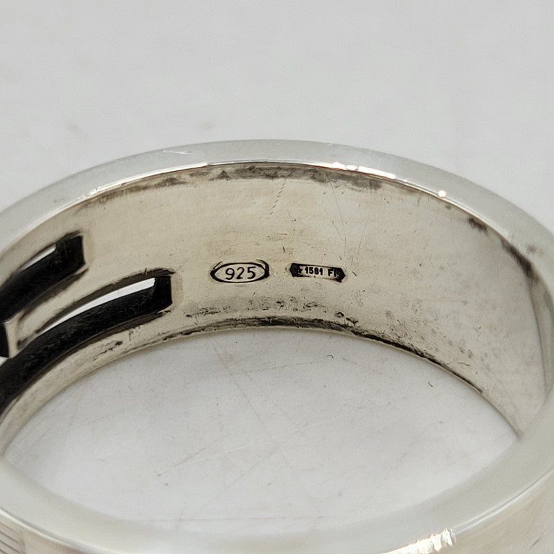 【中古品】【メンズ/レディース】 GUCCI グッチ 925 ブランデッドGリング 指輪 アクセサリー 182-260419-as-21-izu サイズ：21 カラー：シルバー 万代Net店