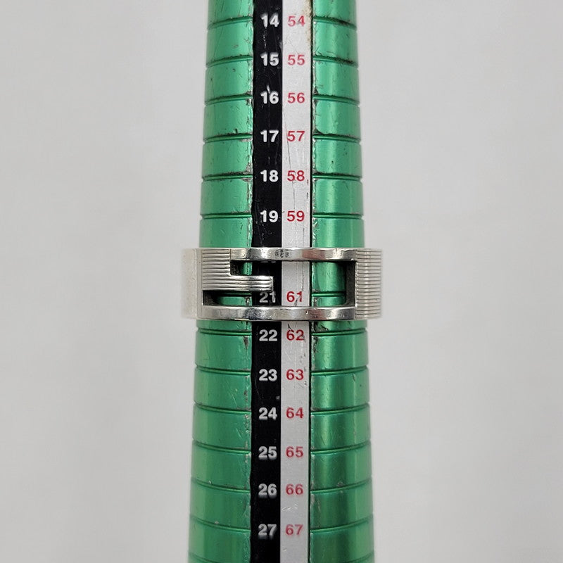 【中古品】【メンズ/レディース】 GUCCI グッチ 925 ブランデッドGリング 指輪 アクセサリー 182-260419-as-21-izu サイズ：21 カラー：シルバー 万代Net店