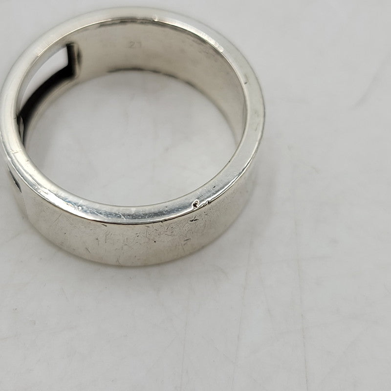 【中古品】【メンズ/レディース】 GUCCI グッチ 925 ブランデッドGリング 指輪 アクセサリー 182-260419-as-21-izu サイズ：21 カラー：シルバー 万代Net店