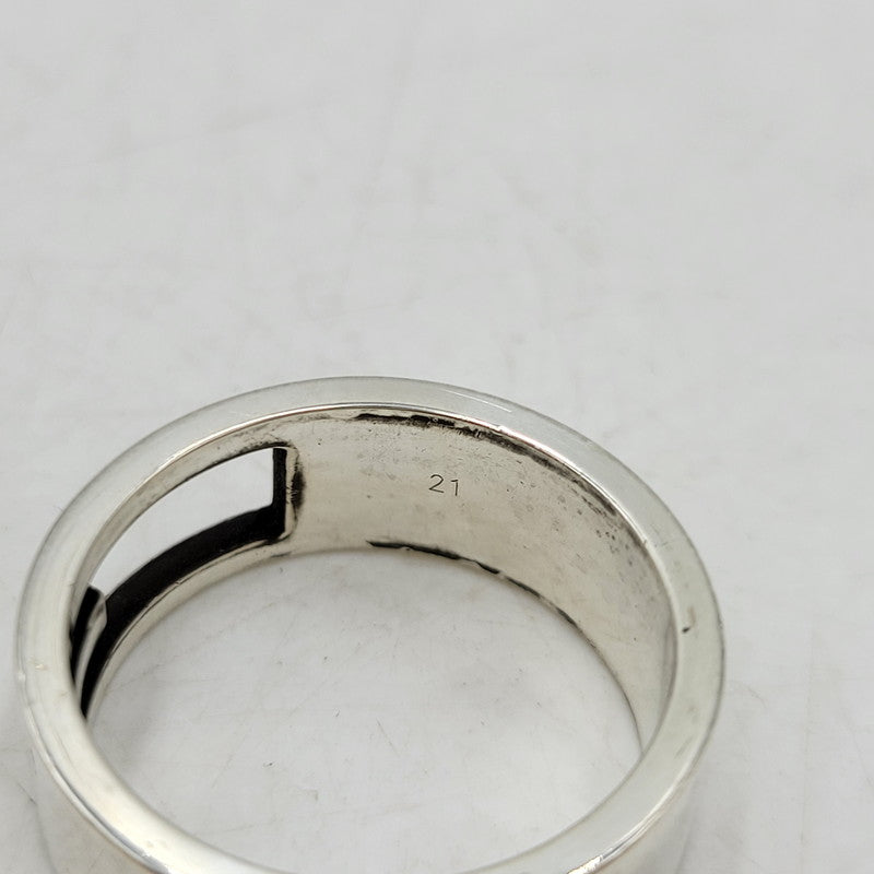 【中古品】【メンズ/レディース】 GUCCI グッチ 925 ブランデッドGリング 指輪 アクセサリー 182-260419-as-21-izu サイズ：21 カラー：シルバー 万代Net店