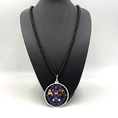 【中古品】【メンズ/レディース】 POLO RALPH LAUREN ポロ・ラルフローレン LO LIFE WOOD NECKLACE ノーライフ ウッド ネックレス アクセサリー 192-260421-cs-11-izu カラー：ブラック 万代Net店