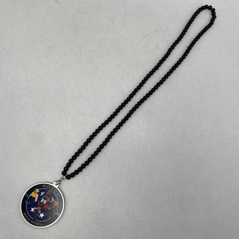 【中古品】【メンズ/レディース】 POLO RALPH LAUREN ポロ・ラルフローレン LO LIFE WOOD NECKLACE ノーライフ ウッド ネックレス アクセサリー 192-260421-cs-11-izu カラー：ブラック 万代Net店