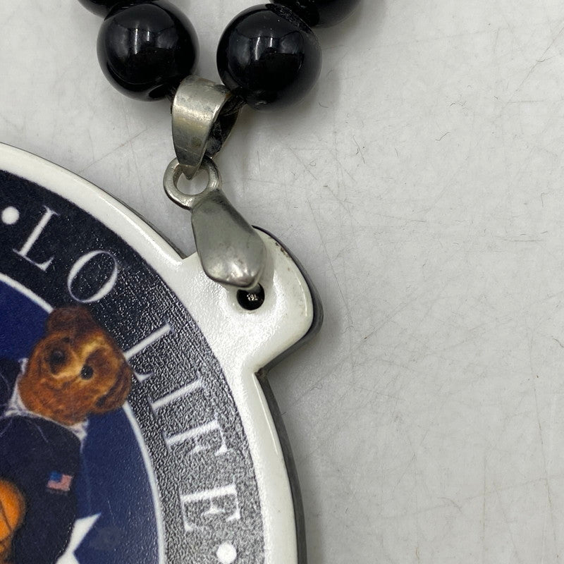 【中古品】【メンズ/レディース】 POLO RALPH LAUREN ポロ・ラルフローレン LO LIFE WOOD NECKLACE ノーライフ ウッド ネックレス アクセサリー 192-260421-cs-11-izu カラー：ブラック 万代Net店