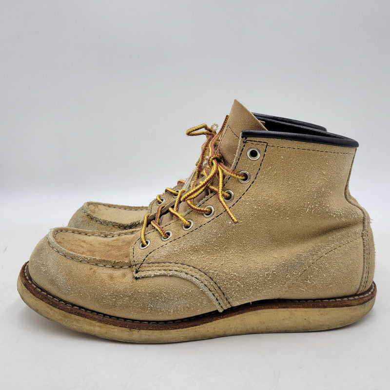 【中古品】【メンズ/レディース】 6INCH CLASSIC MOC TOE BOOTS 8173 6インチ クラシック モックトゥ ブーツ USA製 刺繍羽タグ シューズ 靴 164-260419-as-12-izu サイズ：26cm カラー：ベージュ 万代Net店