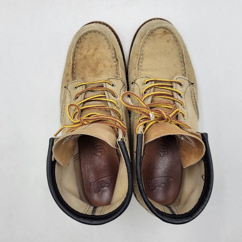 【中古品】【メンズ/レディース】 6INCH CLASSIC MOC TOE BOOTS 8173 6インチ クラシック モックトゥ ブーツ USA製 刺繍羽タグ シューズ 靴 164-260419-as-12-izu サイズ：26cm カラー：ベージュ 万代Net店