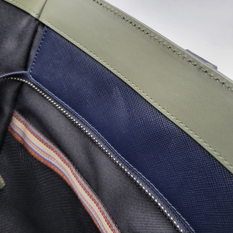 【中古品】【メンズ/レディース】 Paul Smith ポール・スミス シグネチャーストライププラー トートバッグ カバン 鞄 188-260419-as-09-izu カラー：ネイビー 万代Net店