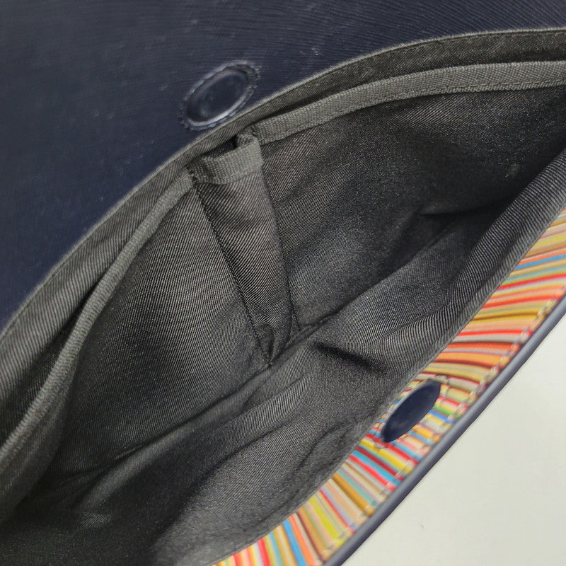 【中古品】【メンズ/レディース】 Paul Smith ポール・スミス シグネチャーストライププラー トートバッグ カバン 鞄 188-260419-as-09-izu カラー：ネイビー 万代Net店
