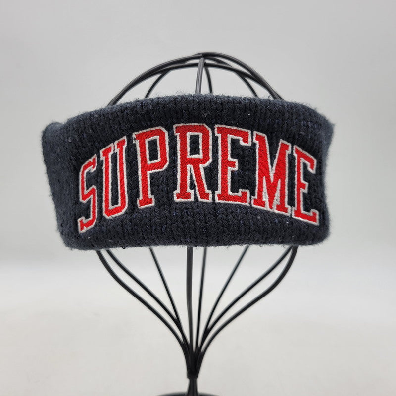 【中古品】【メンズ/レディース】 Supreme シュプリーム × NEW ERA ニューエラ SEQUIN ARC LOGO HEADBAND スパンコール アーチロゴ ヘッドバンド ヘアバンド 185-260419-as-04-izu サイズ：F カラー：ネイビー 万代Net店