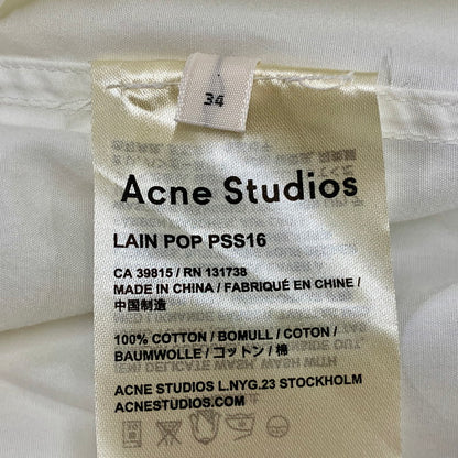 【中古品】【レディース】 ACNE STUDIOS アクネストゥディオズ LAIN POP PSS16 ワンピース 168-260420-as-25-izu サイズ：34 カラー：ホワイト 万代Net店