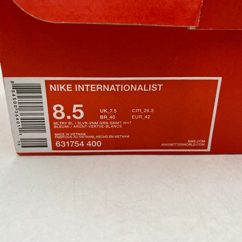 【中古品】【メンズ】 NIKE ナイキ INTERNATIONALIST 631754-400 インターナショナリスト スニーカー シューズ 靴 160-260420-as-31-izu サイズ：26.5cm カラー：MLTRY BL/SLVR-VNM GRN-SMMT WHT 万代Net店