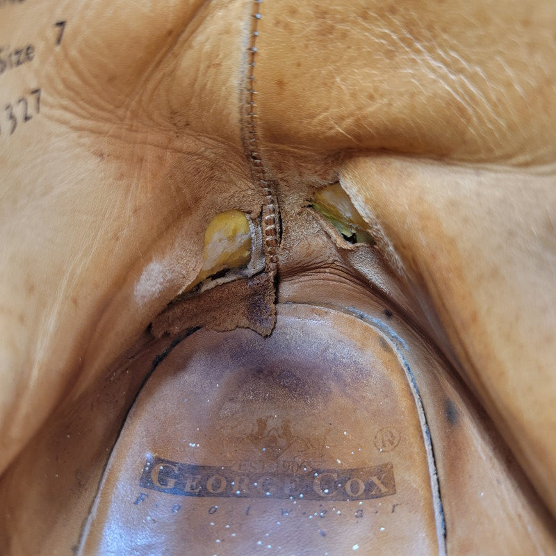 【現状渡し品】【メンズ】 GEORGE COX ジョージコックス SKIPTON BOOTS 13327 スキプトンブーツ シューズ 靴 164-260419-as-11-izu サイズ：7 カラー：ベージュ系 万代Net店