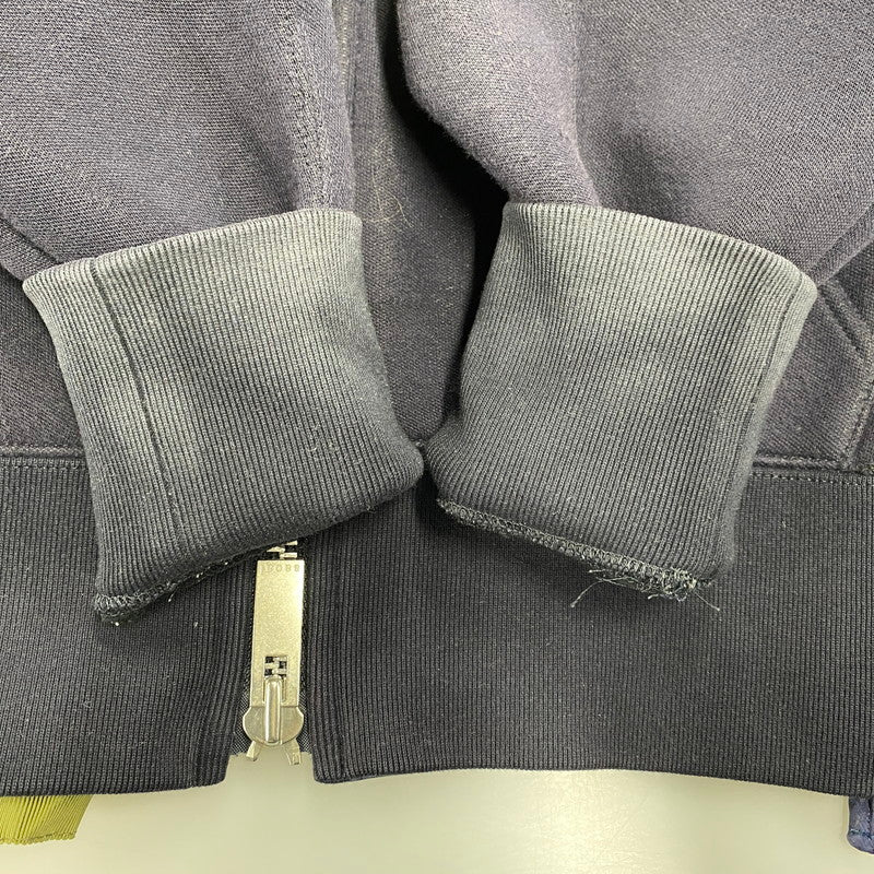 【現状渡し品】【メンズ】 SACAI サカイ 19-04780 19AW SPONGY SWEAT HOODIE スポンジ― スウェット フーディー トップス 長袖 140-260419-cs-04-izu サイズ：1 カラー：ネイビー×オリーブ 万代Net店