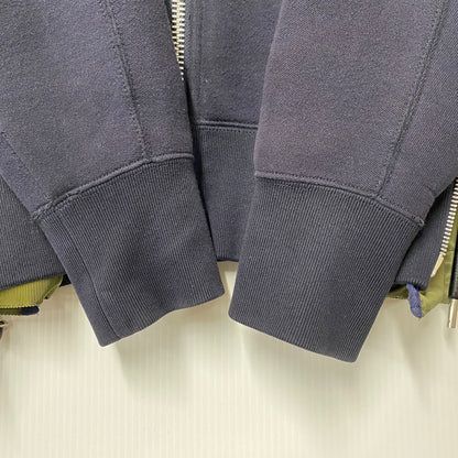 【現状渡し品】【メンズ】 SACAI サカイ 19-04780 19AW SPONGY SWEAT HOODIE スポンジ― スウェット フーディー トップス 長袖 140-260419-cs-04-izu サイズ：1 カラー：ネイビー×オリーブ 万代Net店