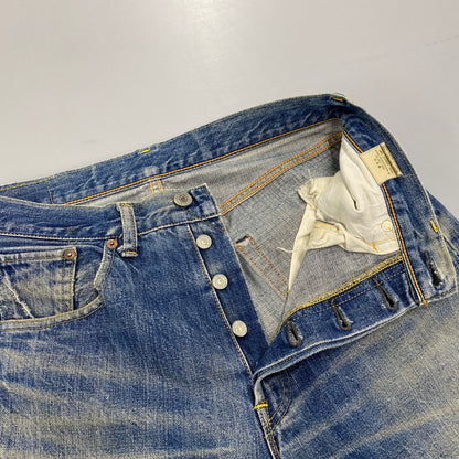 【現状渡し品】【メンズ】 LEVIS VINTAGE CLOTHING リーバイス ヴィンテージ クロージング 66501-01 刻印J61 日本製 00’S 66MODEL DENIM PANTS モデル デニム パンツ ボトムス ズボン 157-260419-cs-07-izu サイズ：W31 カラー：インディゴ 万代Net店