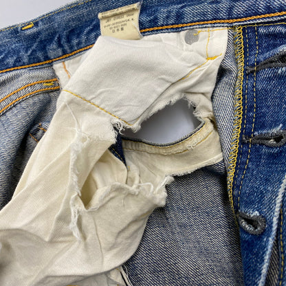 【現状渡し品】【メンズ】 LEVIS VINTAGE CLOTHING リーバイス ヴィンテージ クロージング 66501-01 刻印J61 日本製 00’S 66MODEL DENIM PANTS モデル デニム パンツ ボトムス ズボン 157-260419-cs-07-izu サイズ：W31 カラー：インディゴ 万代Net店
