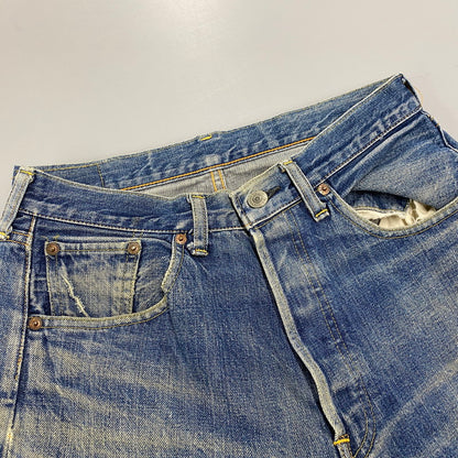 【現状渡し品】【メンズ】 LEVIS VINTAGE CLOTHING リーバイス ヴィンテージ クロージング 66501-01 刻印J61 日本製 00’S 66MODEL DENIM PANTS モデル デニム パンツ ボトムス ズボン 157-260419-cs-07-izu サイズ：W31 カラー：インディゴ 万代Net店
