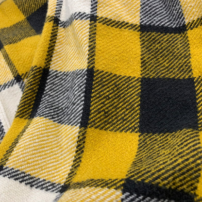 【中古品】【メンズ】 FLANNEL CHECK SHIRT SC27393 フランネル チェック シャツ 長袖 トップス 145-260420-as-19-izu サイズ：M カラー：イエロー系 万代Net店