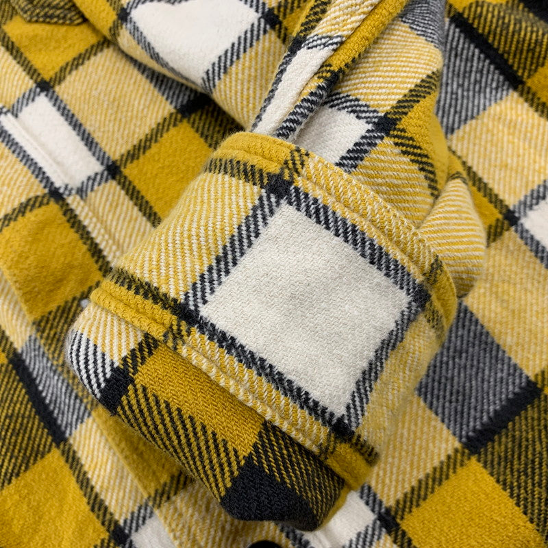 【中古品】【メンズ】 FLANNEL CHECK SHIRT SC27393 フランネル チェック シャツ 長袖 トップス 145-260420-as-19-izu サイズ：M カラー：イエロー系 万代Net店