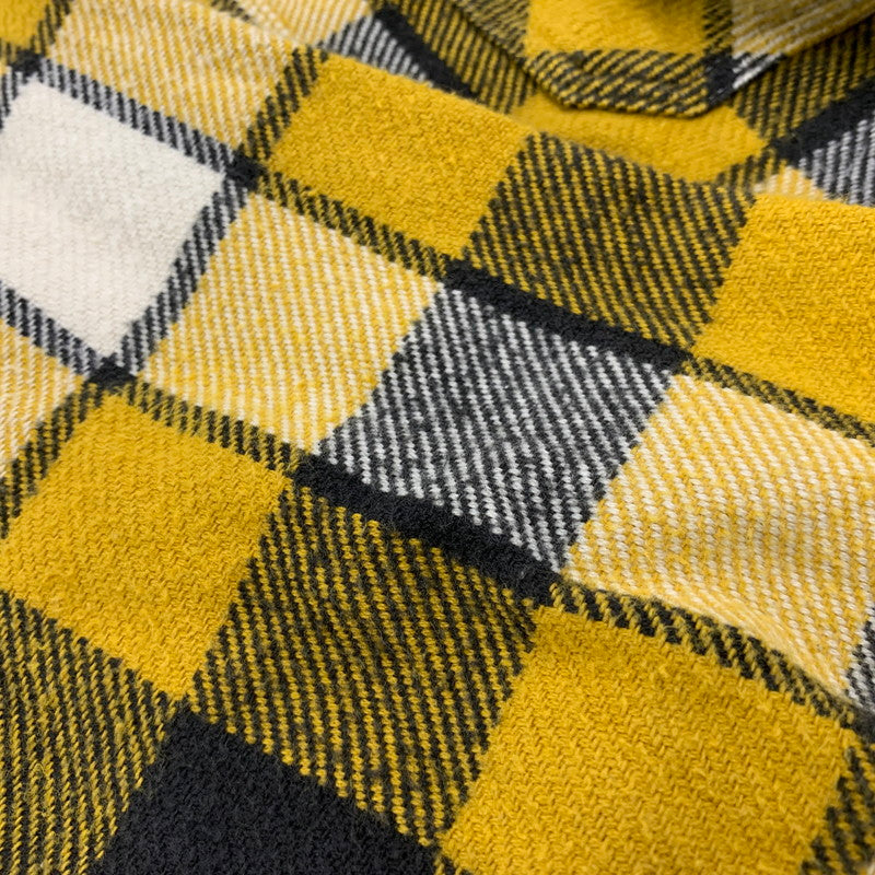 【中古品】【メンズ】 FLANNEL CHECK SHIRT SC27393 フランネル チェック シャツ 長袖 トップス 145-260420-as-19-izu サイズ：M カラー：イエロー系 万代Net店