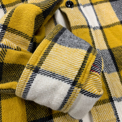 【中古品】【メンズ】 FLANNEL CHECK SHIRT SC27393 フランネル チェック シャツ 長袖 トップス 145-260420-as-19-izu サイズ：M カラー：イエロー系 万代Net店