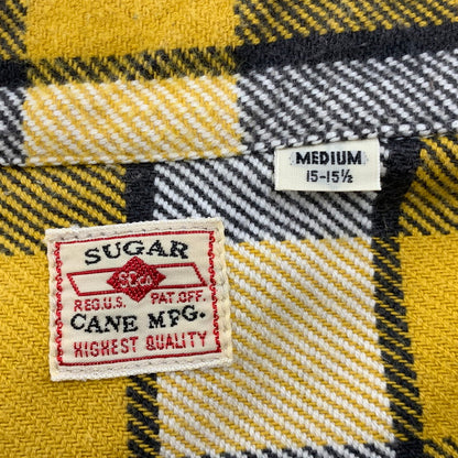 【中古品】【メンズ】 FLANNEL CHECK SHIRT SC27393 フランネル チェック シャツ 長袖 トップス 145-260420-as-19-izu サイズ：M カラー：イエロー系 万代Net店
