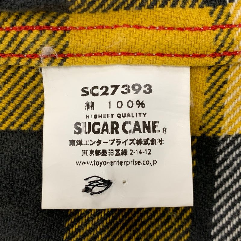 【中古品】【メンズ】 FLANNEL CHECK SHIRT SC27393 フランネル チェック シャツ 長袖 トップス 145-260420-as-19-izu サイズ：M カラー：イエロー系 万代Net店