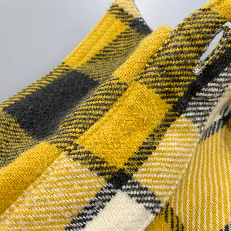 【中古品】【メンズ】 FLANNEL CHECK SHIRT SC27393 フランネル チェック シャツ 長袖 トップス 145-260420-as-19-izu サイズ：M カラー：イエロー系 万代Net店
