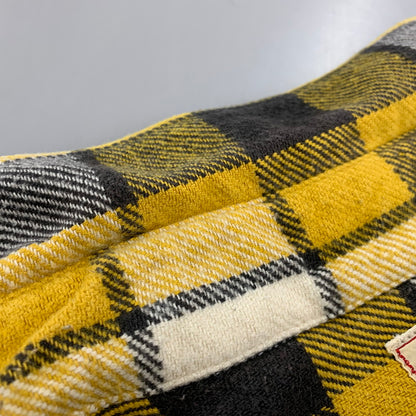 【中古品】【メンズ】 FLANNEL CHECK SHIRT SC27393 フランネル チェック シャツ 長袖 トップス 145-260420-as-19-izu サイズ：M カラー：イエロー系 万代Net店