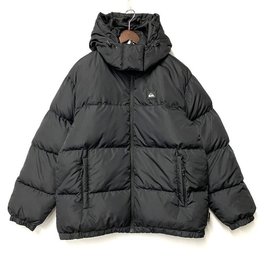 【中古美品】【メンズ】 Quiksilver クイックシルバー HOODED DOWN JACKET QJK254911L フーデッド ダウンジャケット アウター 142-260420-as-24-izu サイズ：L カラー：ブラック 万代Net店