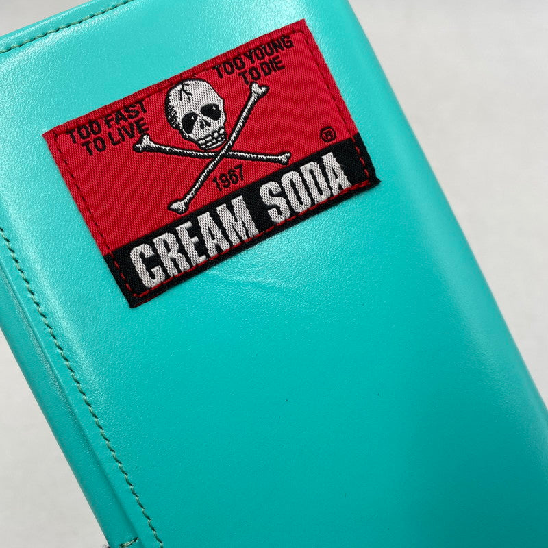 【中古美品】【メンズ】 CREAM SODA クリームソーダ LONG WALLET ロング ウォレット 長財布 200-260421-cs-08-izu カラー：ライトブルー 万代Net店