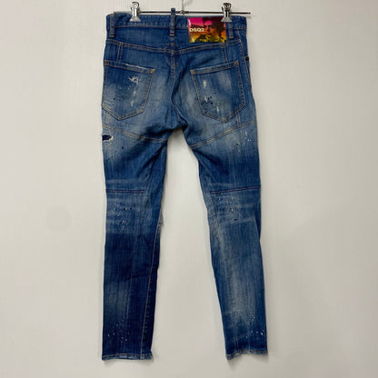 【中古品】【メンズ】 DSQUARED2 ディースクエアード TIDY BIKER JEANS S74LB0516 タイディ バイカー ジーンズ パンツ ボトムス 152-260420-as-14-izu サイズ：44 カラー：インディゴ 万代Net店