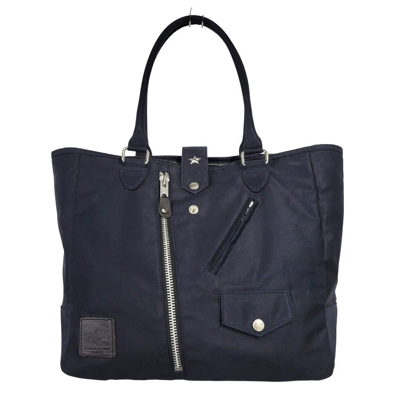 【中古品】【メンズ/レディース】 schott ショット ONE STAR NYLON BAG 3169055 ワンスター ナイロンバッグ トート カバン 鞄 188-260419-as-25-izu カラー：ネイビー系 万代Net店