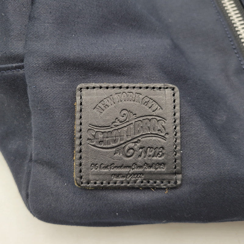 【中古品】【メンズ/レディース】 schott ショット ONE STAR NYLON BAG 3169055 ワンスター ナイロンバッグ トート カバン 鞄 188-260419-as-25-izu カラー：ネイビー系 万代Net店