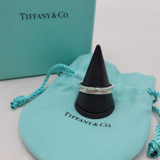 【中古品】【メンズ/レディース】 TIFFANY&Co. ティファニー AG925 1837 NARROW RING ナロー リング 指輪 アクセサリー 182-260419-as-22-izu カラー：シルバー 万代Net店