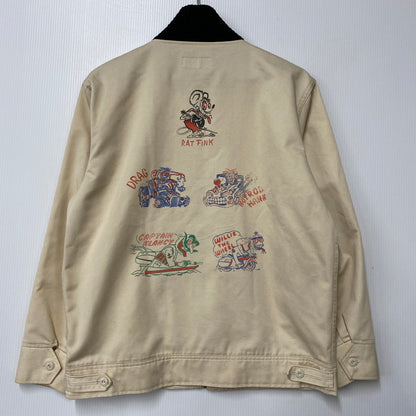 【中古品】【メンズ】 NORTH NO NAME ノースノーネーム GRAPHIC WORK JACKET グラフィック ワーク ジャケット アウター 145-260420-ya-16-izu サイズ：M カラー：アイボリー 万代Net店