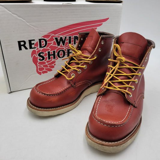 【中古品】【メンズ/レディース】 RED WING レッドウィング 6-INCH CLASSIC MOC 8875 6インチ クラシック モック 復刻 白四角犬タグ USA製 ブーツ シューズ 靴 164-260419-as-24-izu サイズ：25.5cm カラー：ORO RUSSET 万代Net店