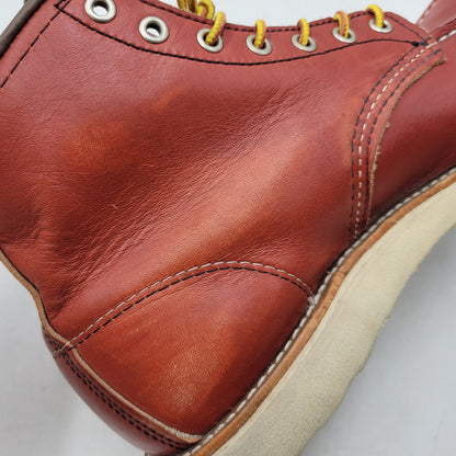【中古品】【メンズ/レディース】 RED WING レッドウィング 6-INCH CLASSIC MOC 8875 6インチ クラシック モック 復刻 白四角犬タグ USA製 ブーツ シューズ 靴 164-260419-as-24-izu サイズ：25.5cm カラー：ORO RUSSET 万代Net店