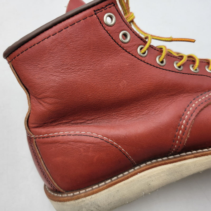 【中古品】【メンズ/レディース】 RED WING レッドウィング 6-INCH CLASSIC MOC 8875 6インチ クラシック モック 復刻 白四角犬タグ USA製 ブーツ シューズ 靴 164-260419-as-24-izu サイズ：25.5cm カラー：ORO RUSSET 万代Net店