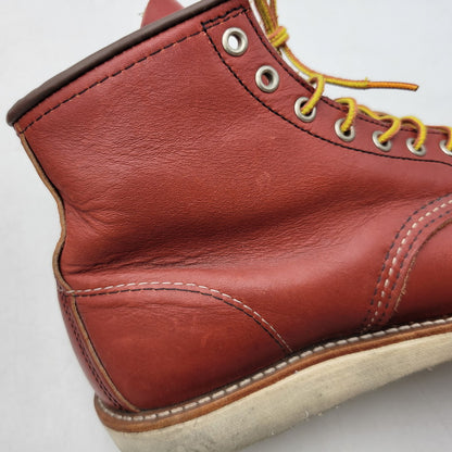 【中古品】【メンズ/レディース】 RED WING レッドウィング 6-INCH CLASSIC MOC 8875 6インチ クラシック モック 復刻 白四角犬タグ USA製 ブーツ シューズ 靴 164-260419-as-24-izu サイズ：25.5cm カラー：ORO RUSSET 万代Net店