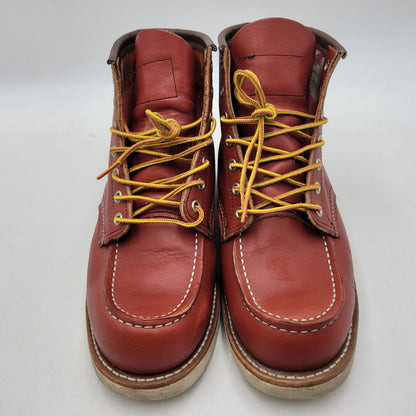 【中古品】【メンズ/レディース】 RED WING レッドウィング 6-INCH CLASSIC MOC 8875 6インチ クラシック モック 復刻 白四角犬タグ USA製 ブーツ シューズ 靴 164-260419-as-24-izu サイズ：25.5cm カラー：ORO RUSSET 万代Net店