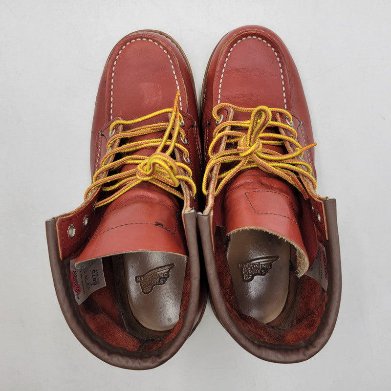 【中古品】【メンズ/レディース】 RED WING レッドウィング 6-INCH CLASSIC MOC 8875 6インチ クラシック モック 復刻 白四角犬タグ USA製 ブーツ シューズ 靴 164-260419-as-24-izu サイズ：25.5cm カラー：ORO RUSSET 万代Net店