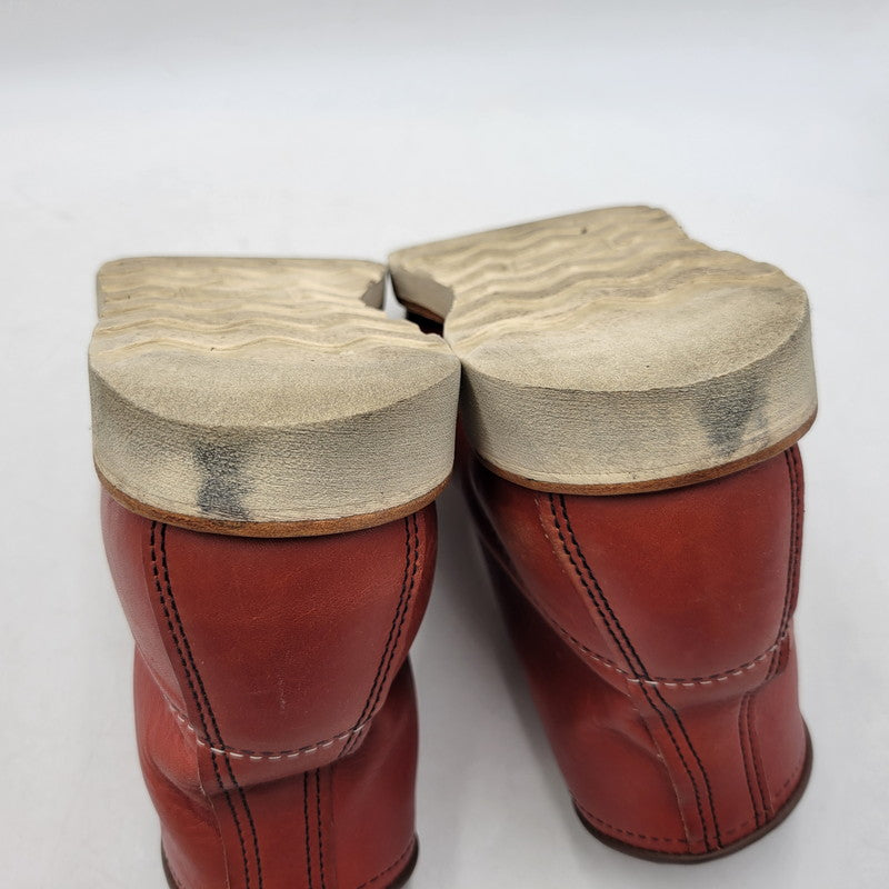 【中古品】【メンズ/レディース】 RED WING レッドウィング 6-INCH CLASSIC MOC 8875 6インチ クラシック モック 復刻 白四角犬タグ USA製 ブーツ シューズ 靴 164-260419-as-24-izu サイズ：25.5cm カラー：ORO RUSSET 万代Net店
