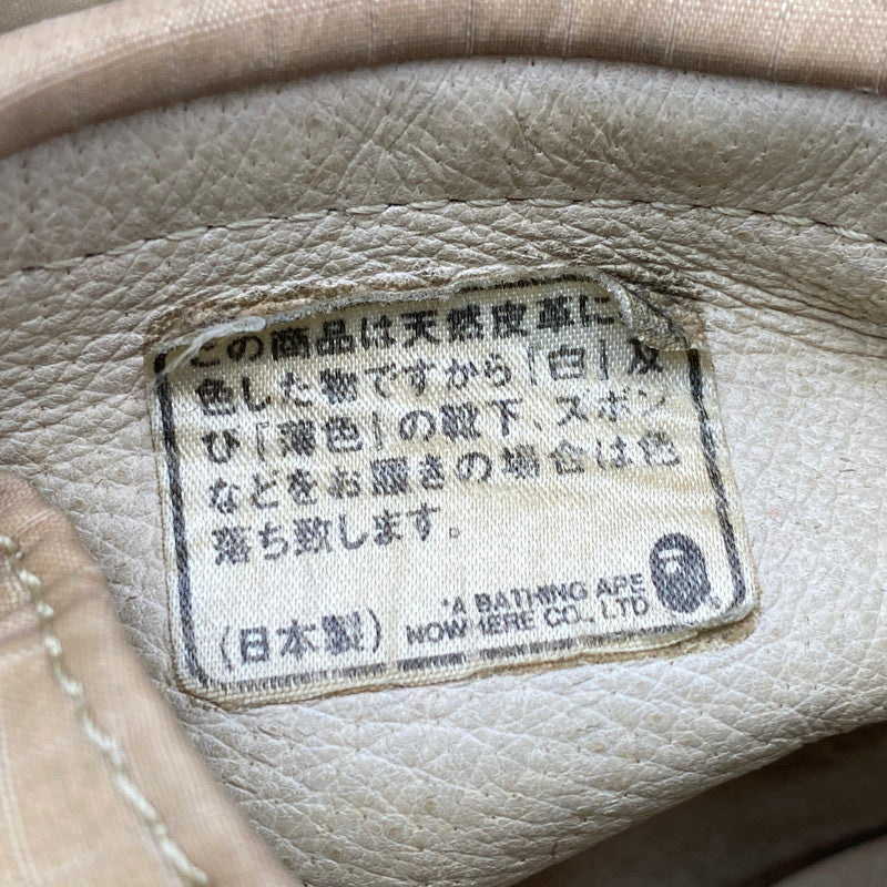 【現状渡し品】【メンズ】 A BATHING APE アベイシングエイプ 01841 MANHUNT CHUKKA BOOTS マンハント チャッカ ブーツ シューズ 靴 164-260421-cs-04-izu サイズ：8 カラー：ベージュ 万代Net店