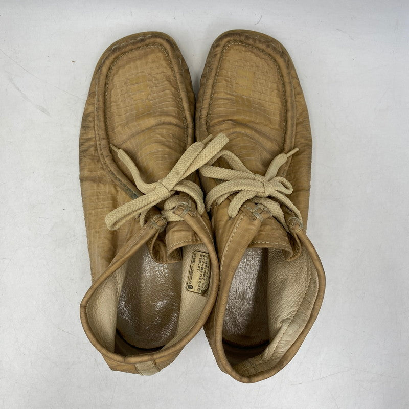【現状渡し品】【メンズ】 A BATHING APE アベイシングエイプ 01841 MANHUNT CHUKKA BOOTS マンハント チャッカ ブーツ シューズ 靴 164-260421-cs-04-izu サイズ：8 カラー：ベージュ 万代Net店