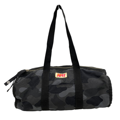 【中古品】【メンズ/レディース】 APE BY A BATHING APE エイプ バイ アベイシングエイプ MINI BOSTON BAG ミニ ボストン バッグ カバン 鞄 188-260421-cs-06-izu カラー：ブラック系 万代Net店