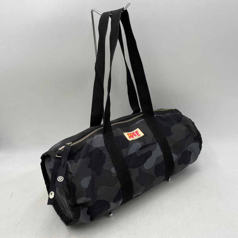 【中古品】【メンズ/レディース】 APE BY A BATHING APE エイプ バイ アベイシングエイプ MINI BOSTON BAG ミニ ボストン バッグ カバン 鞄 188-260421-cs-06-izu カラー：ブラック系 万代Net店