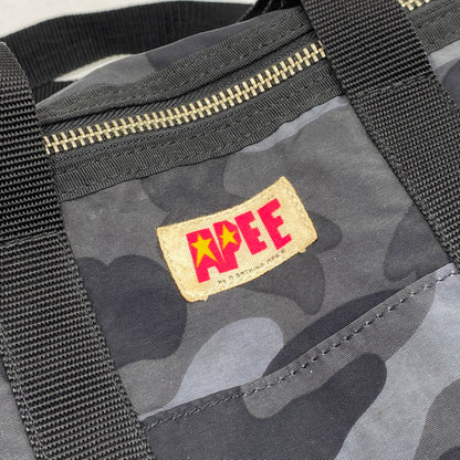 【中古品】【メンズ/レディース】 APE BY A BATHING APE エイプ バイ アベイシングエイプ MINI BOSTON BAG ミニ ボストン バッグ カバン 鞄 188-260421-cs-06-izu カラー：ブラック系 万代Net店