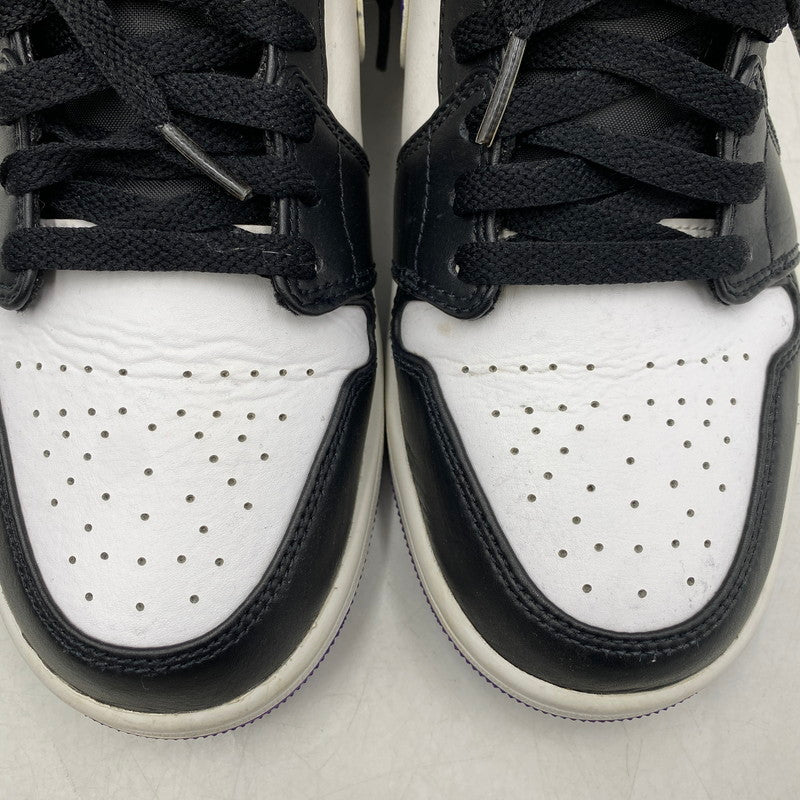 【中古品】【メンズ】 NIKE ナイキ 554724-095 AIR JORDAN 1 MID エア ジョーダン ワン ミッド スニーカー シューズ 靴 160-260421-cs-02-izu サイズ：27.0cm カラー：BLACK/DARK IRIS-WHITE 万代Net店