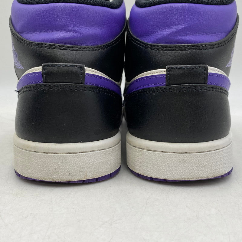【中古品】【メンズ】 NIKE ナイキ 554724-095 AIR JORDAN 1 MID エア ジョーダン ワン ミッド スニーカー シューズ 靴 160-260421-cs-02-izu サイズ：27.0cm カラー：BLACK/DARK IRIS-WHITE 万代Net店